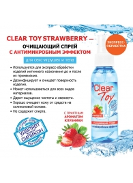 Очищающий спрей для игрушек CLEAR TOY Strawberry - 100 мл. - Биоритм - купить с доставкой в Нефтекамске