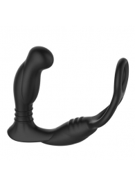 Черная анальная пробка NEXUS SIMUL8 с фиксацией на теле кольцами - Nexus Range - в Нефтекамске купить с доставкой