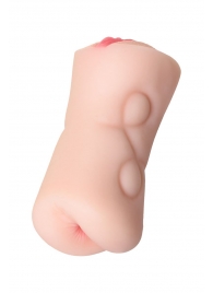 Телесный двусторонний мастурбатор Rich Fruit - вагина и анус - ToyFa - в Нефтекамске купить с доставкой