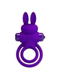 Фиолетовое эрекционное кольцо с вибростимуляцией клитора Vibrant Penis Ring III - Baile - в Нефтекамске купить с доставкой