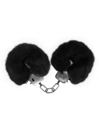 Черные меховые наручники Love с ключиками - Baile - купить с доставкой в Нефтекамске