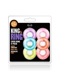 Набор из 6 эрекционных колец King of the Ring - Blush Novelties - в Нефтекамске купить с доставкой