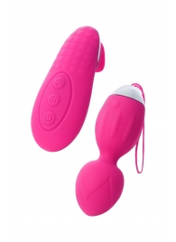 Розовые виброшарики TELLA с пультом-стимулятором - ToyFa в Нефтекамске Розовые виброшарики TELLA с пультом-стимулятором - ToyFa