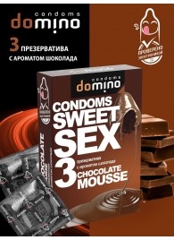 Презервативы для орального секса DOMINO Sweet Sex с ароматом шоколадного мусса - 3 шт. - Domino - купить с доставкой в Нефтекамске
