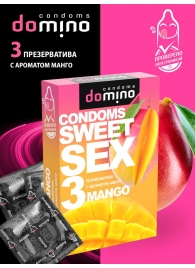 Презервативы для орального секса DOMINO Sweet Sex с ароматом манго - 3 шт. - Domino - купить с доставкой в Нефтекамске