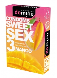 Презервативы для орального секса DOMINO Sweet Sex с ароматом манго - 3 шт. - Domino - купить с доставкой в Нефтекамске