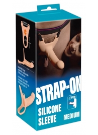 Силиконовый полый страпон на ремнях Silicone Strap-on - 16 см. - Orion - купить с доставкой в Нефтекамске