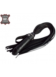 Черная плеть  Ковбой  с ручкой-фаллосом - 55 см. - Sitabella - купить с доставкой в Нефтекамске