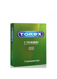 Текстурированные презервативы Torex  С точками  - 3 шт. - Torex - купить с доставкой в Нефтекамске