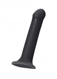 Черный фаллос на присоске Silicone Bendable Dildo L - 19 см. - Strap-on-me - купить с доставкой в Нефтекамске