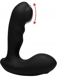 Черный стимулятор простаты Alpha-Pro 7X P-Milker Silicone Prostate Stimulator with Milking Bead - XR Brands - в Нефтекамске купить с доставкой