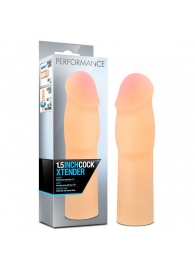 Телесная насадка-удлинитель на пенис PERFORMANCE 1.5INCH COCK XTENDER - 16 см. - Blush Novelties - в Нефтекамске купить с доставкой