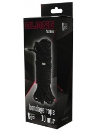 Черная веревка для бондажа BONDAGE ROPE - 10 м. - Dream Toys - купить с доставкой в Нефтекамске