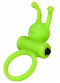 Зеленое эрекционное виброкольцо на пенис Cock Ring - A-toys - в Нефтекамске купить с доставкой