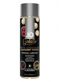 Лубрикант с ароматом трюфелей из белого шоколада и малины JO GELATO WHITE CHOCOLATE RASPBERRY TRUFFLE - 120 мл. - System JO - купить с доставкой в Нефтекамске Лубрикант с ароматом трюфелей из белого шоколада и малины JO GELATO WHITE CHOCOLATE RASPBERRY TRUFFLE - 120 мл. - System JO - купить с доставкой в Нефтекамске
