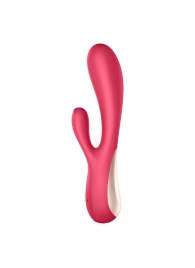 Красный вибратор-кролик Satisfyer Mono Flex с управлением через приложение - 20,4 см. - Satisfyer купить в Нефтекамске с доставкой в Orgasmix.ru Красный вибратор-кролик Satisfyer Mono Flex с управлением через приложение - 20,4 см. - Satisfyer