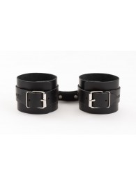 Черные кожаные наручники Ladys Arsenal - БДСМ Арсенал - купить с доставкой в Нефтекамске