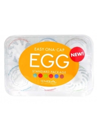 Набор из 6 мастурбаторов Tenga EGG Easy Beat с различным рельефом - Tenga - в Нефтекамске купить с доставкой