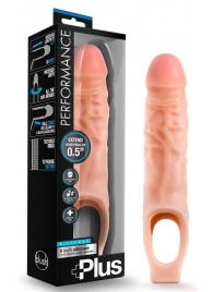 Телесный реалистичный фаллоудлинитель 9 Inch Silicone Cock Sheath Penis Extender - 22,86 см. - Blush Novelties - в Нефтекамске купить с доставкой