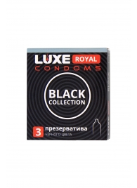 Черные презервативы LUXE Royal Black Collection - 3 шт. - Luxe - купить с доставкой в Нефтекамске