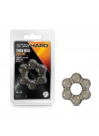 Дымчатое эрекционное кольцо Stay Hard Thick Bead Cock Ring - Blush Novelties - в Нефтекамске купить с доставкой