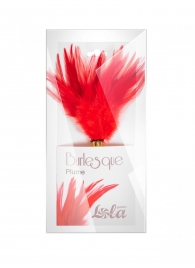 Красный перьевой тиклер Plume - 23 см. - Lola Lingerie - купить с доставкой в Нефтекамске