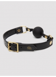Черный кляп-шар Bound to You Faux Leather Ball Gag - Fifty Shades of Grey - купить с доставкой в Нефтекамске