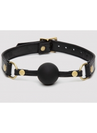 Черный кляп-шар Bound to You Faux Leather Ball Gag - Fifty Shades of Grey - купить с доставкой в Нефтекамске