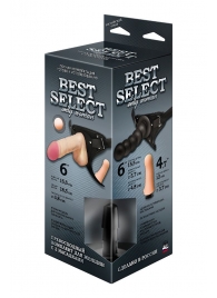 Черный пояс для женщин BEST SELECT с 3 насадками - LOVETOY (А-Полимер) - купить с доставкой в Нефтекамске