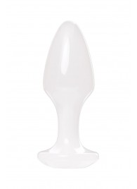 Белая акриловая анальная втулка - 9,5 см. - Toyfa Basic