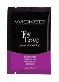 Лубрикант на водной основе для использования с игрушками WICKED Toy Love - 3 мл. - Wicked - купить с доставкой в Нефтекамске