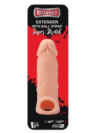 Телесная насадка EXTENDER WITH BALL STRAP 5.5 - 14 см. - Dream Toys - в Нефтекамске купить с доставкой