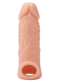 Телесная насадка EXTENDER WITH BALL STRAP 5.5 - 14 см. - Dream Toys - в Нефтекамске купить с доставкой