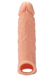 Телесная насадка EXTENDER WITH BALL STRAP 6.5 - 17 см. - Dream Toys - в Нефтекамске купить с доставкой