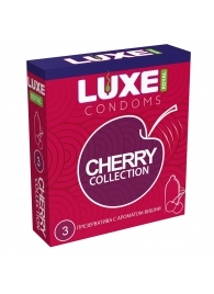 Презервативы с ароматом вишни LUXE Royal Cherry Collection - 3 шт. - Luxe - купить с доставкой в Нефтекамске