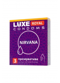 Презервативы с увеличенным количеством смазки LUXE Royal Nirvana - 3 шт. - Luxe - купить с доставкой в Нефтекамске