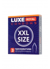 Презервативы увеличенного размера LUXE Royal XXL Size - 3 шт. - Luxe - купить с доставкой в Нефтекамске