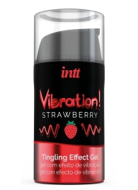 Жидкий интимный гель с эффектом вибрации Vibration! Strawberry - 15 мл. - INTT - купить с доставкой в Нефтекамске