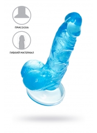 Голубой реалистичный фаллоимитатор Indy - 15,8 см. - A-toys купить с доставкой в интернет-магазине Orgasmix в Нефтекамске Голубой реалистичный фаллоимитатор Indy - 15,8 см. - A-toys