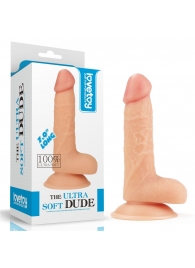 Телесный фаллоимитатор 7  The Ultra Soft Dude - 18 см. - Lovetoy