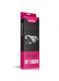 Серебристая плетка Struggle My Flogger с черной ручкой - 45 см. - Lovetoy - купить с доставкой в Нефтекамске