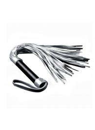 Серебристая плетка Struggle My Flogger с черной ручкой - 45 см. - Lovetoy - купить с доставкой в Нефтекамске