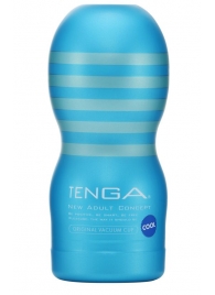 Мастурбатор с охлаждающей смазкой TENGA Original Vacuum Cup Cool - Tenga - в Нефтекамске купить с доставкой