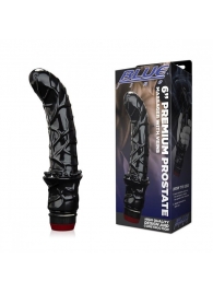 Черный вибромассажер простаты 6  Premium Prostate Massager - BlueLine - в Нефтекамске купить с доставкой