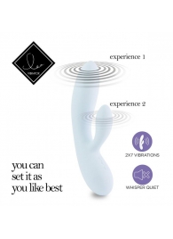 Нежно-голубой вибратор-кролик Lea Rabbit Vibrator - 20,2 см. - FeelzToys