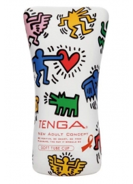 Мастурбатор-туба Keith Haring Soft Tube CUP - Tenga - в Нефтекамске купить с доставкой