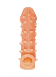Телесная закрытая насадка с пупырышками Cock Sleeve Size S - 13,8 см. - KOKOS - в Нефтекамске купить с доставкой