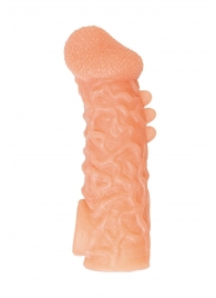 Телесная закрытая насадка с шершавой головкой Cock Sleeve Size S - 13,8 см. - KOKOS - в Нефтекамске купить с доставкой