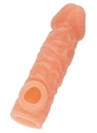 Телесная закрытая насадка с шершавой головкой Cock Sleeve Size S - 13,8 см. - KOKOS - в Нефтекамске купить с доставкой