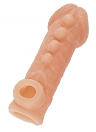 Телесная закрытая насадка с шишечками Cock Sleeve Size S - 13,8 см. - KOKOS - в Нефтекамске купить с доставкой